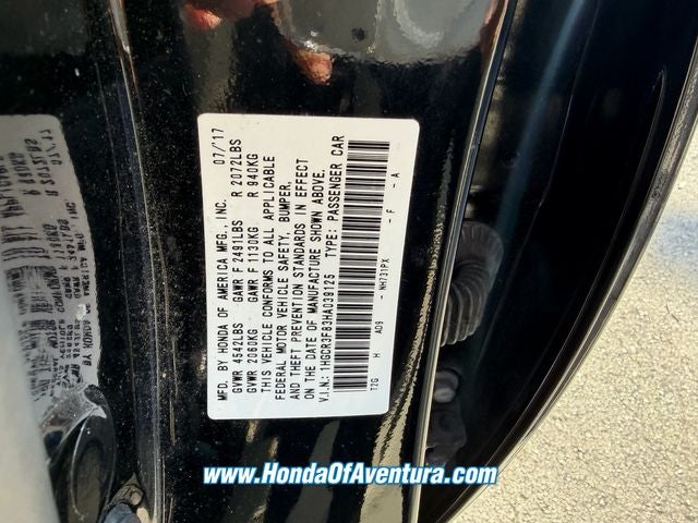 2017 Honda Accord EX-L