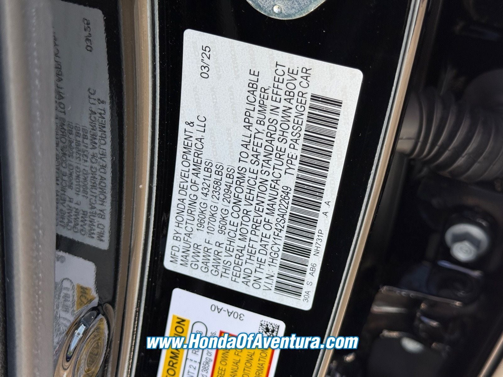 2025 Honda Accord SE