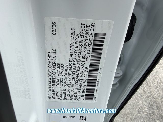 2026 Honda Accord SE