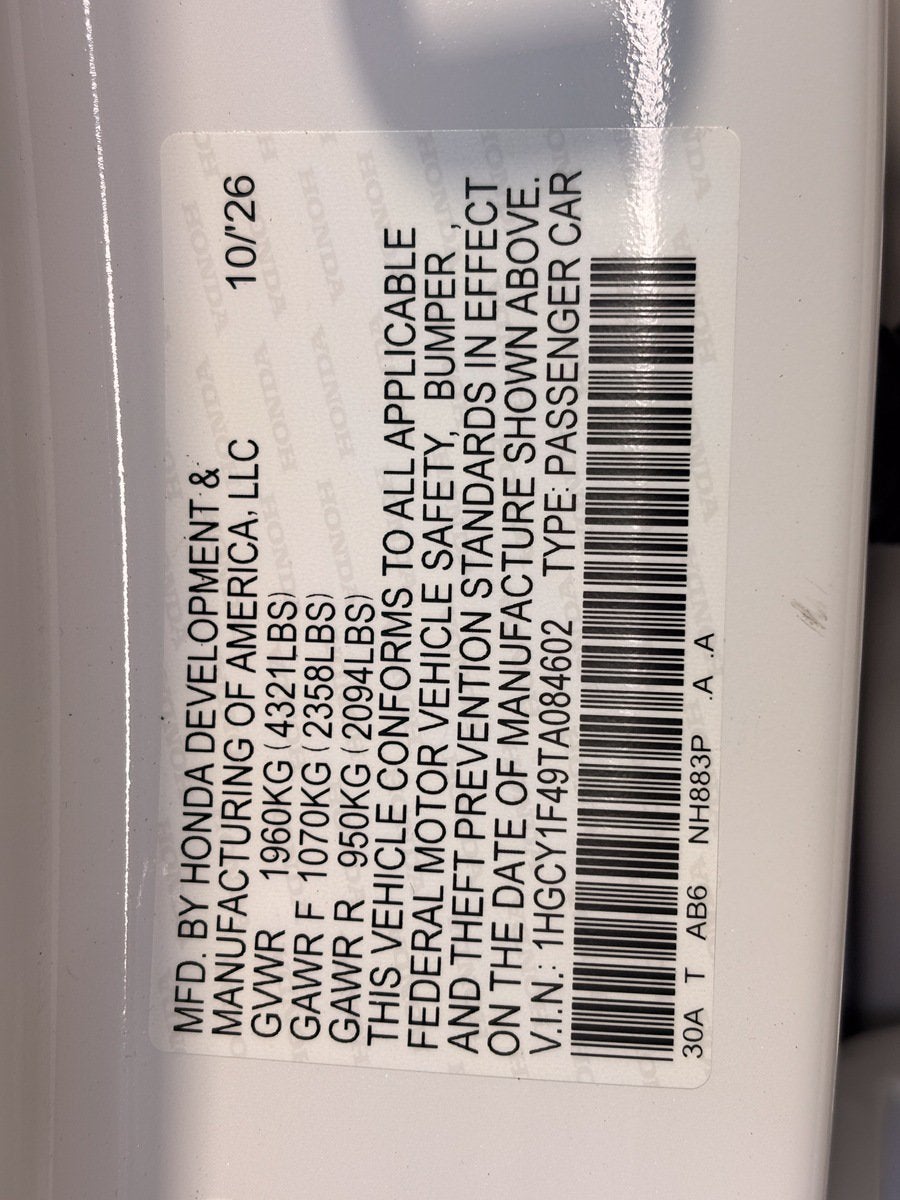 2026 Honda Accord SE