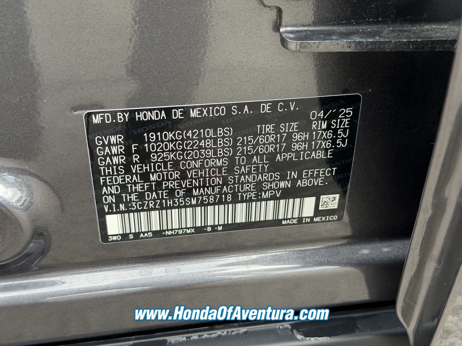 2025 Honda HR-V LX