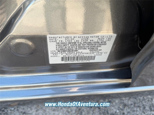 2022 Nissan Versa 1.6 SV