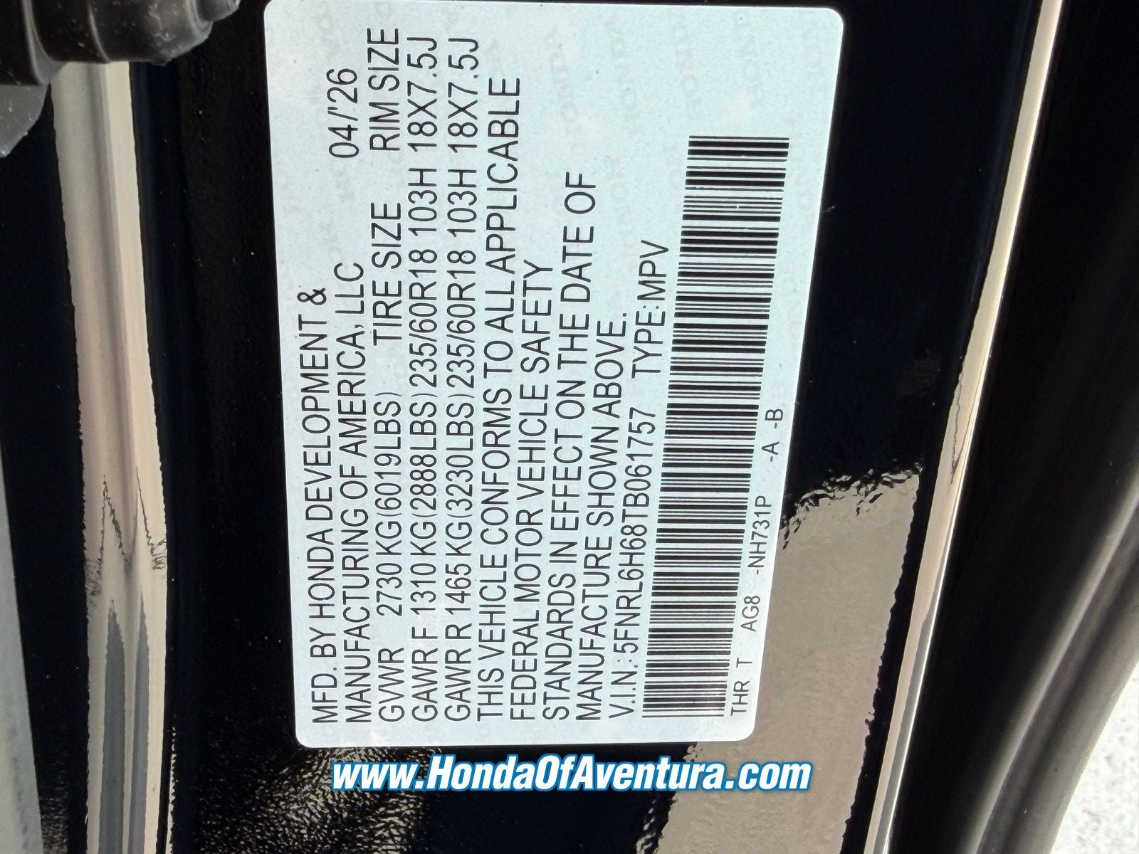 2026 Honda Odyssey EX-L