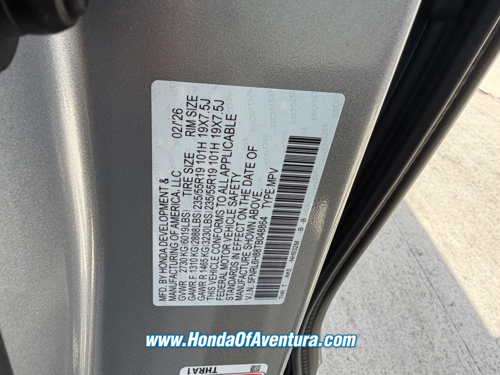 2026 Honda Odyssey Touring