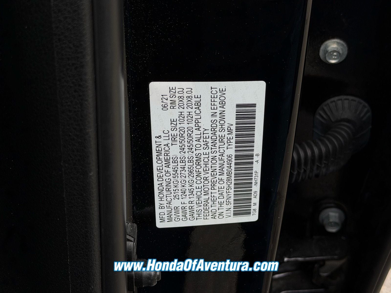 2021 Honda Pilot Special Edition