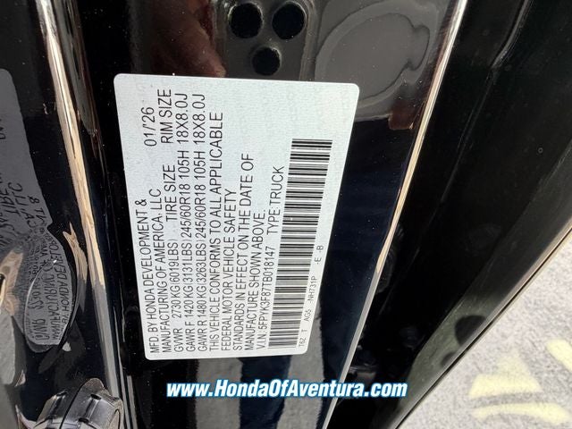 2026 Honda Ridgeline Black Edition