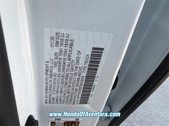 2026 Honda Ridgeline Black Edition