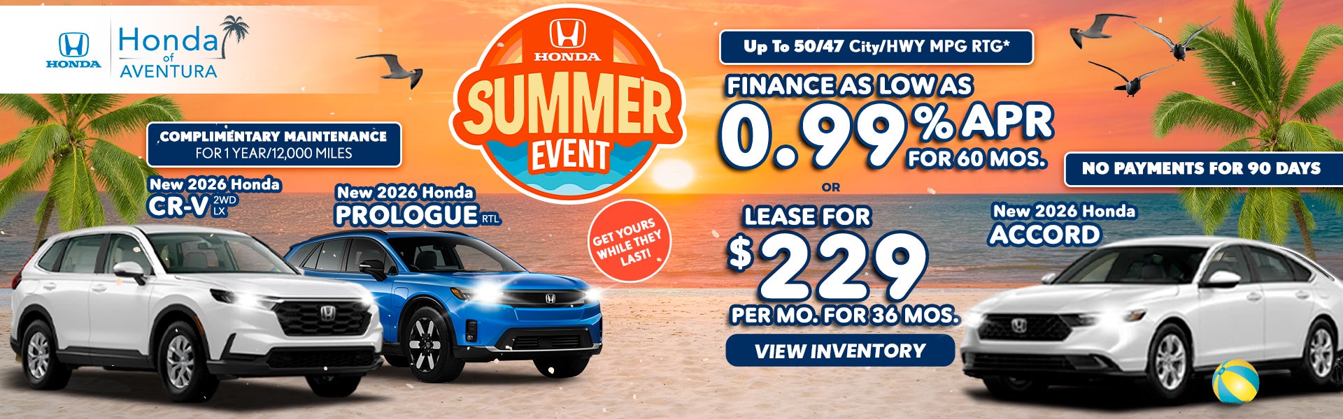 Honda of Aventura Summer Sales Event
