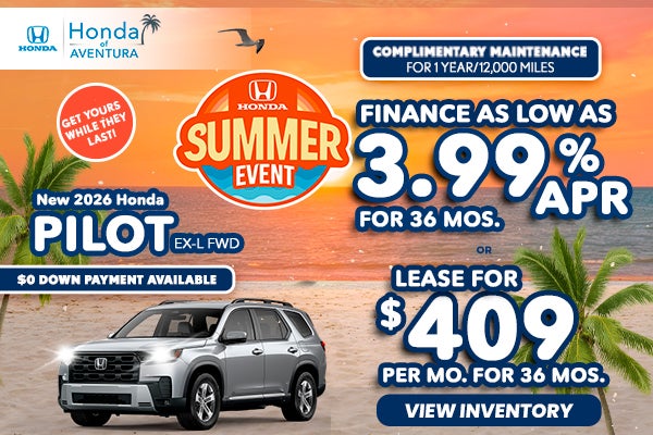 New 2026 Honda Pilot