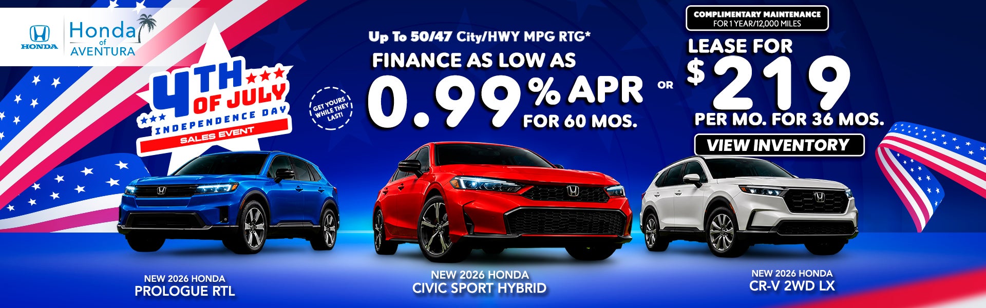 Honda of Aventura Summer Sales Event