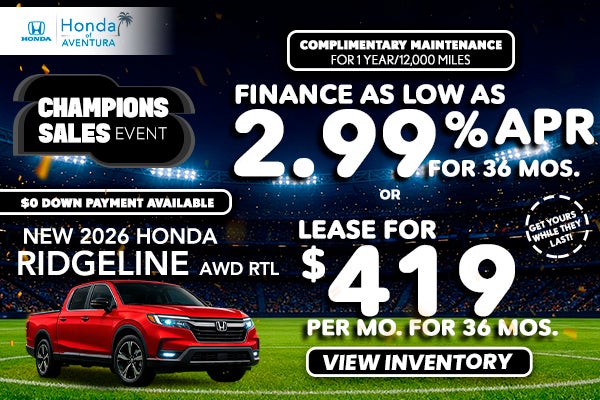 New 2026 Honda Ridgeline