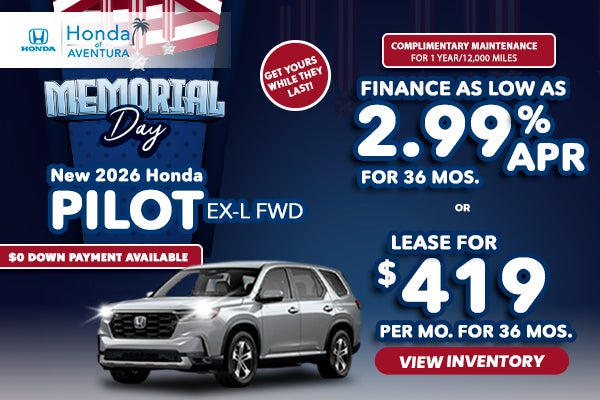 New 2026 Honda Pilot