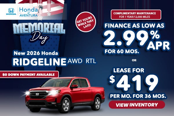 New 2026 Honda Ridgeline