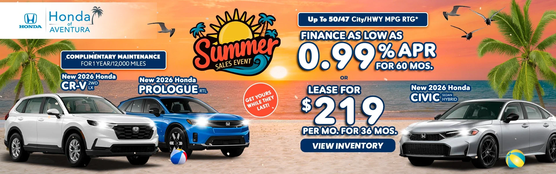 Honda - Summer sales Event