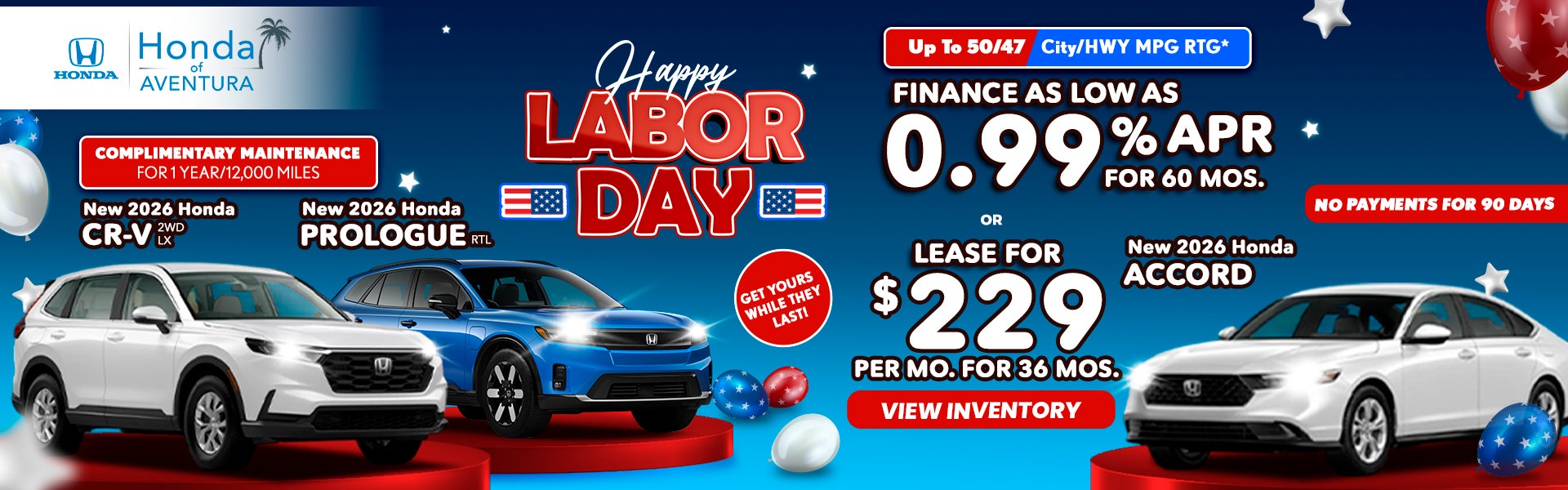 Honda of Aventura Happy labor day