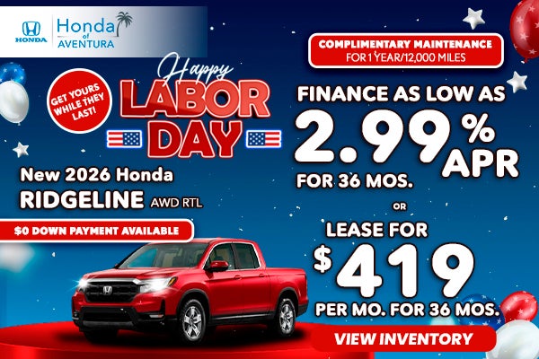 New 2026 Honda Ridgeline