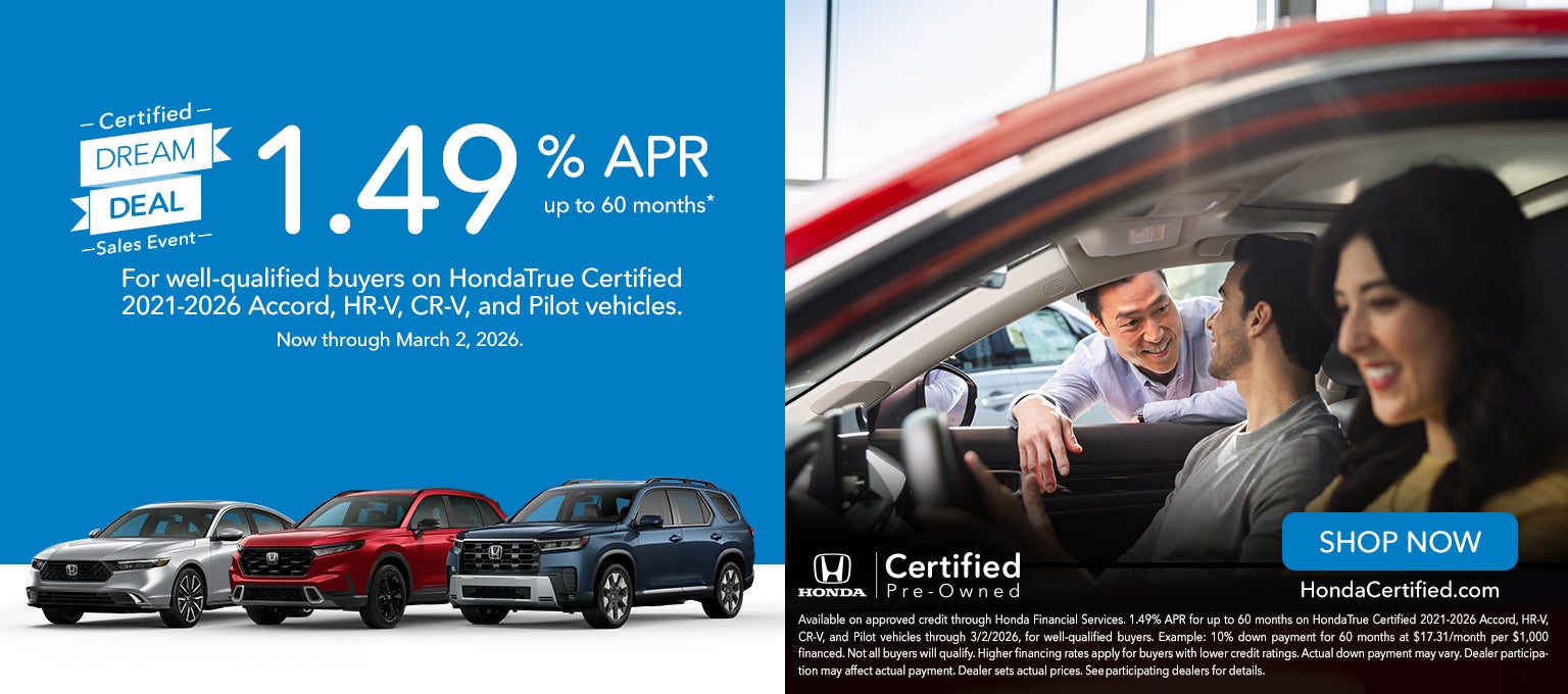 Certified Dream Deal Sales Event